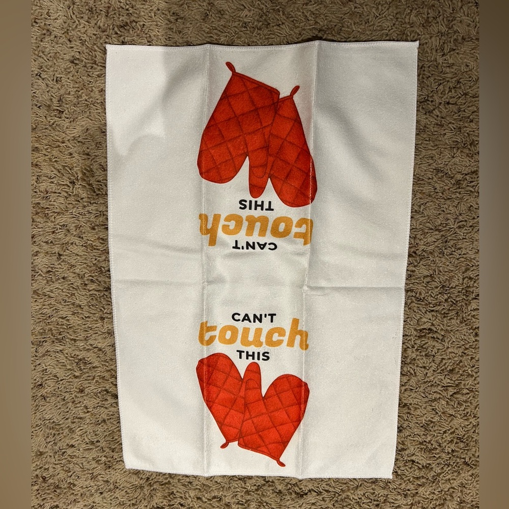 Source Unknown White and Red Kitchen Towel